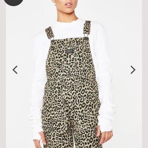 Obey leopard print casbah overalls
